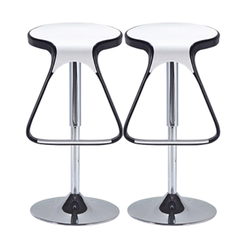 Taburete de plástico para mostrador, taburete de bar moderno de altura ajustable con reposapiés