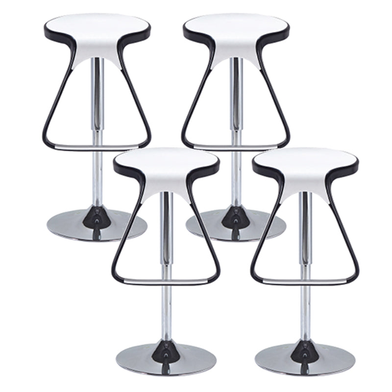 Taburete de plástico para mostrador, taburete de bar moderno de altura ajustable con reposapiés
