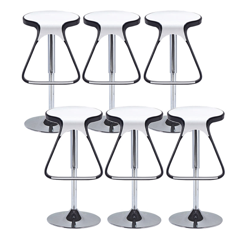 Taburete de plástico para mostrador, taburete de bar moderno de altura ajustable con reposapiés
