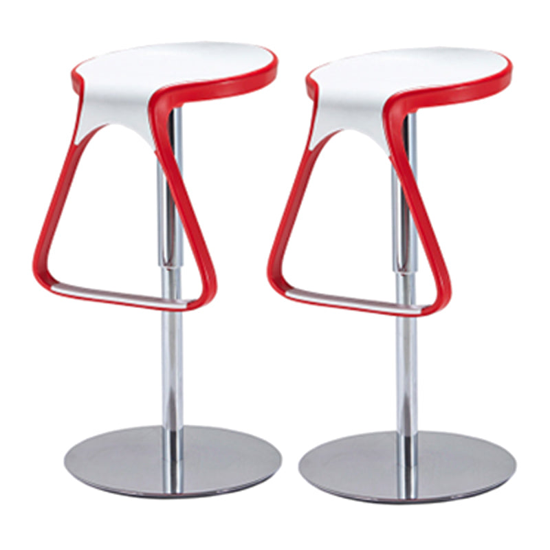 Taburete de plástico para mostrador, taburete de bar moderno de altura ajustable con reposapiés