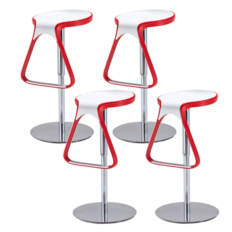 Taburete de plástico para mostrador, taburete de bar moderno de altura ajustable con reposapiés