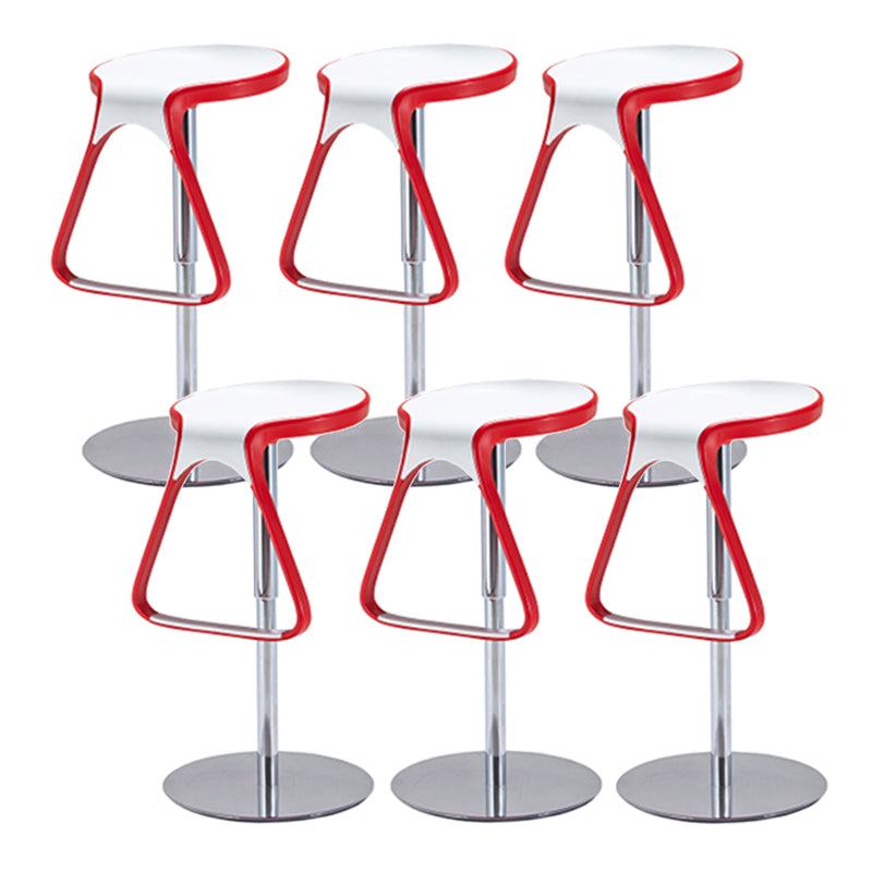 Taburete de plástico para mostrador, taburete de bar moderno de altura ajustable con reposapiés