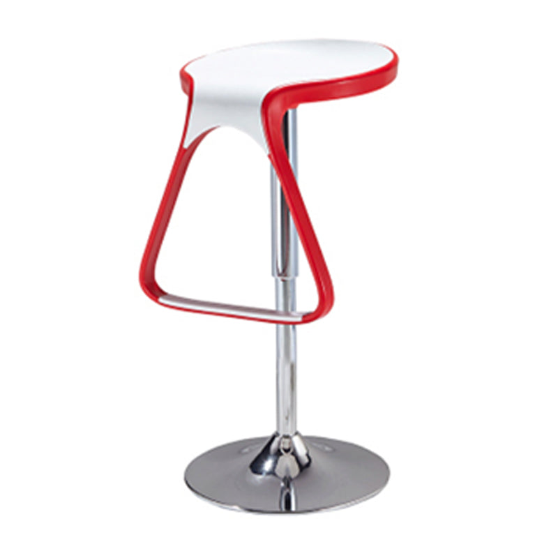 Taburete de plástico para mostrador, taburete de bar moderno de altura ajustable con reposapiés