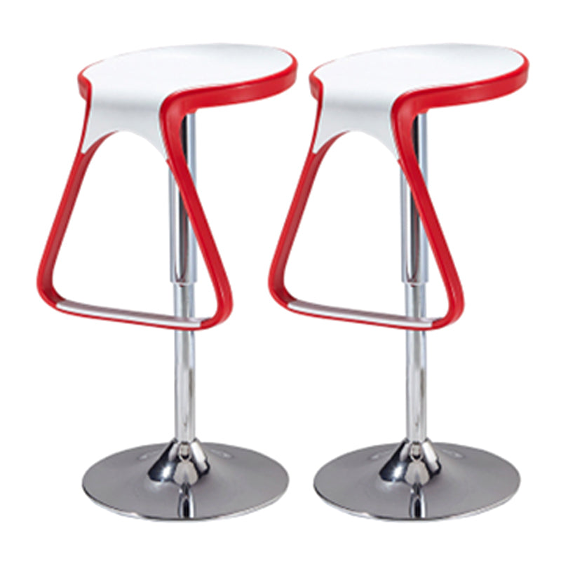 Taburete de plástico para mostrador, taburete de bar moderno de altura ajustable con reposapiés