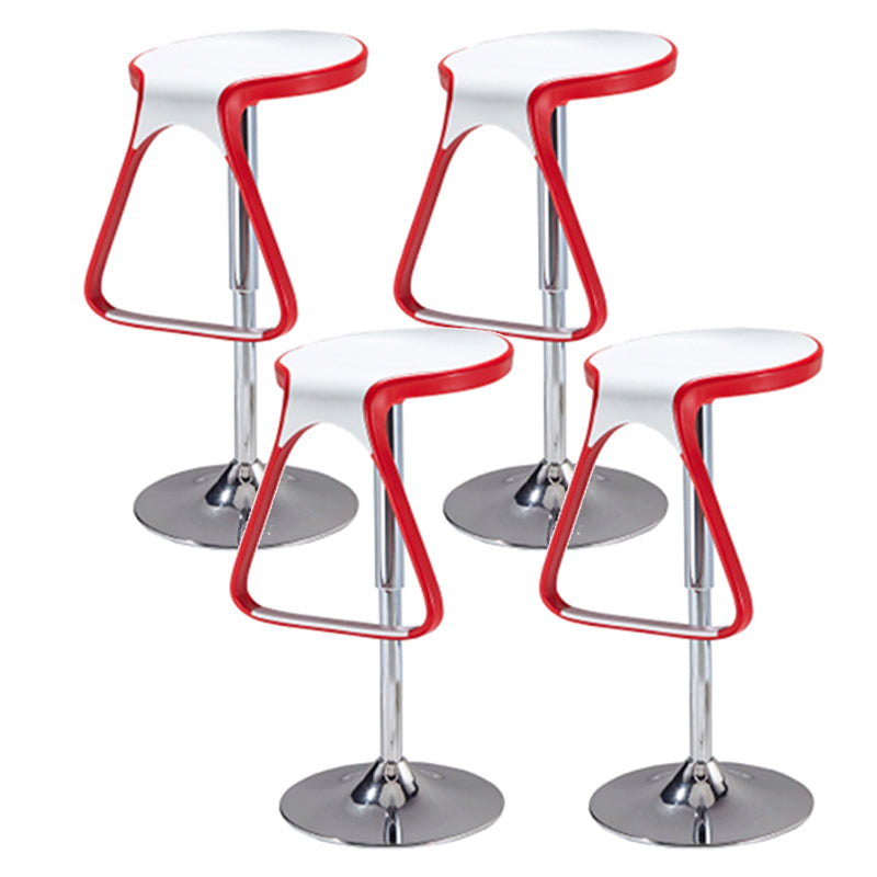 Taburete de plástico para mostrador, taburete de bar moderno de altura ajustable con reposapiés