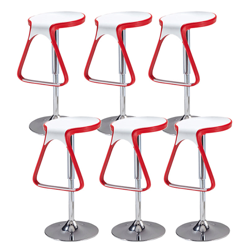 Taburete de plástico para mostrador, taburete de bar moderno de altura ajustable con reposapiés
