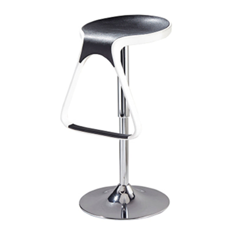 Taburete de plástico para mostrador, taburete de bar moderno de altura ajustable con reposapiés