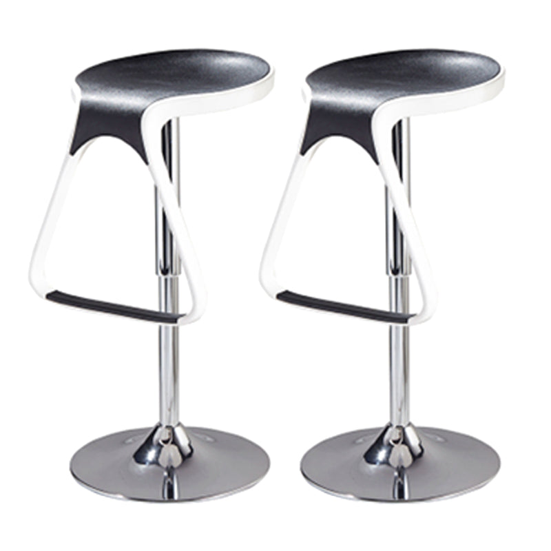 Taburete de plástico para mostrador, taburete de bar moderno de altura ajustable con reposapiés