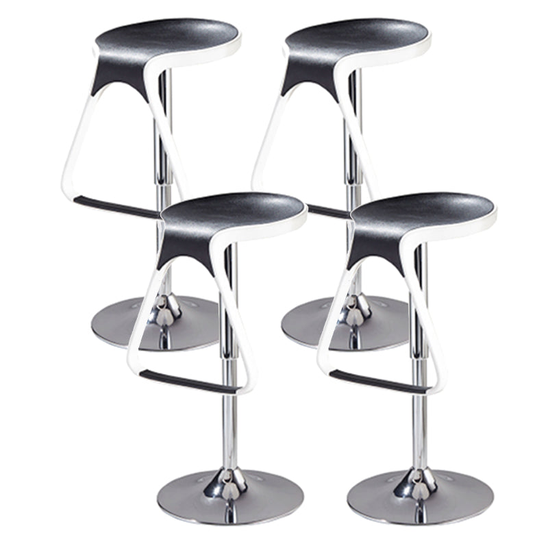 Taburete de plástico para mostrador, taburete de bar moderno de altura ajustable con reposapiés