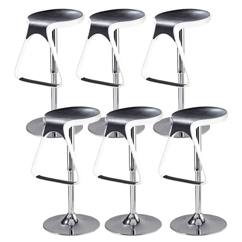 Taburete de plástico para mostrador, taburete de bar moderno de altura ajustable con reposapiés