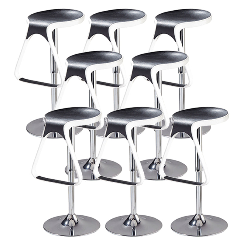 Taburete de plástico para mostrador, taburete de bar moderno de altura ajustable con reposapiés