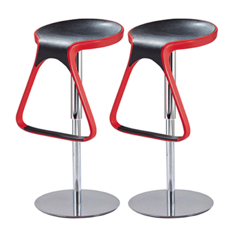 Taburete de plástico para mostrador, taburete de bar moderno de altura ajustable con reposapiés