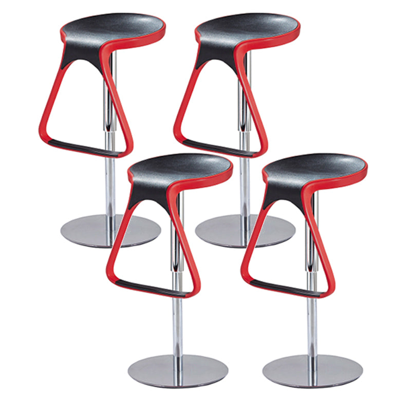 Taburete de plástico para mostrador, taburete de bar moderno de altura ajustable con reposapiés