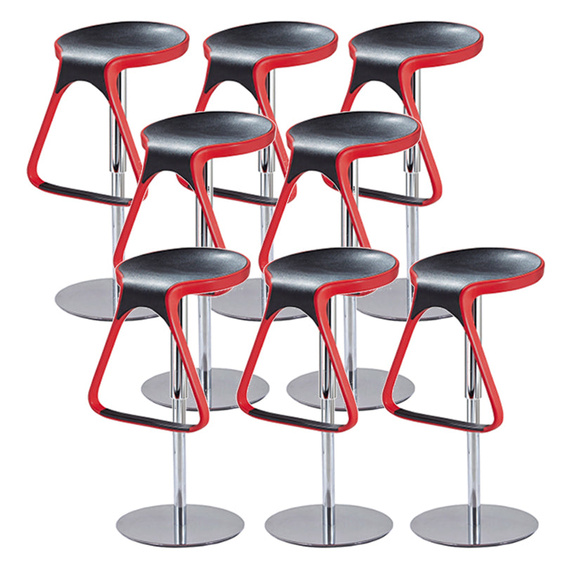 Taburete de plástico para mostrador, taburete de bar moderno de altura ajustable con reposapiés