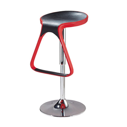 Taburete de plástico para mostrador, taburete de bar moderno de altura ajustable con reposapiés