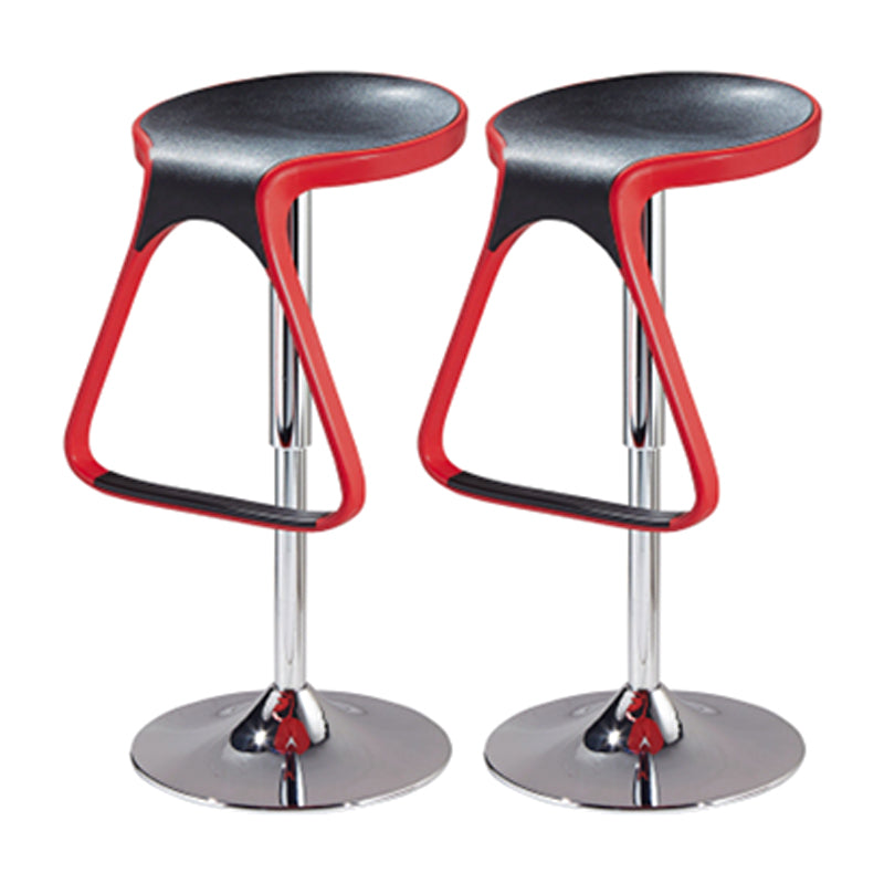 Taburete de plástico para mostrador, taburete de bar moderno de altura ajustable con reposapiés