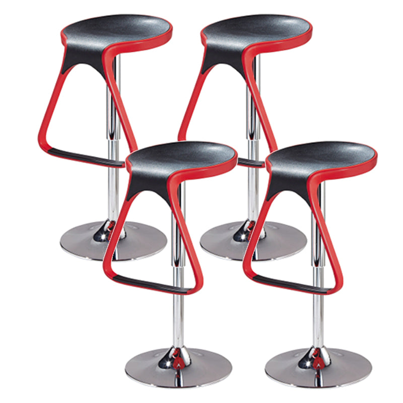 Taburete de plástico para mostrador, taburete de bar moderno de altura ajustable con reposapiés