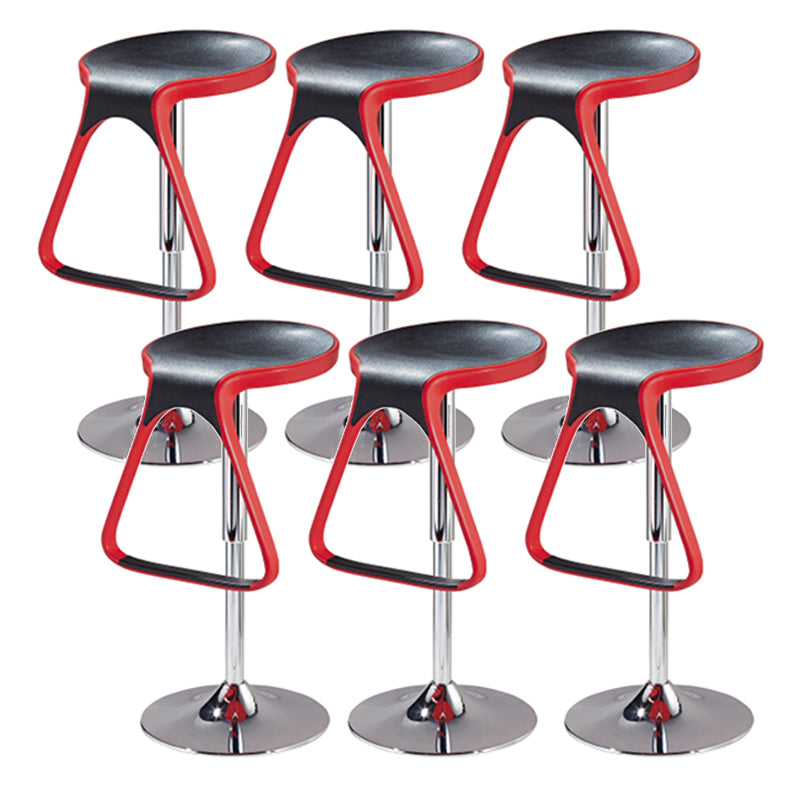 Taburete de plástico para mostrador, taburete de bar moderno de altura ajustable con reposapiés