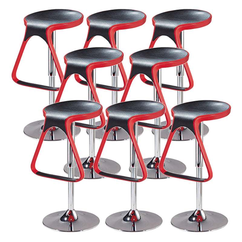 Taburete de plástico para mostrador, taburete de bar moderno de altura ajustable con reposapiés