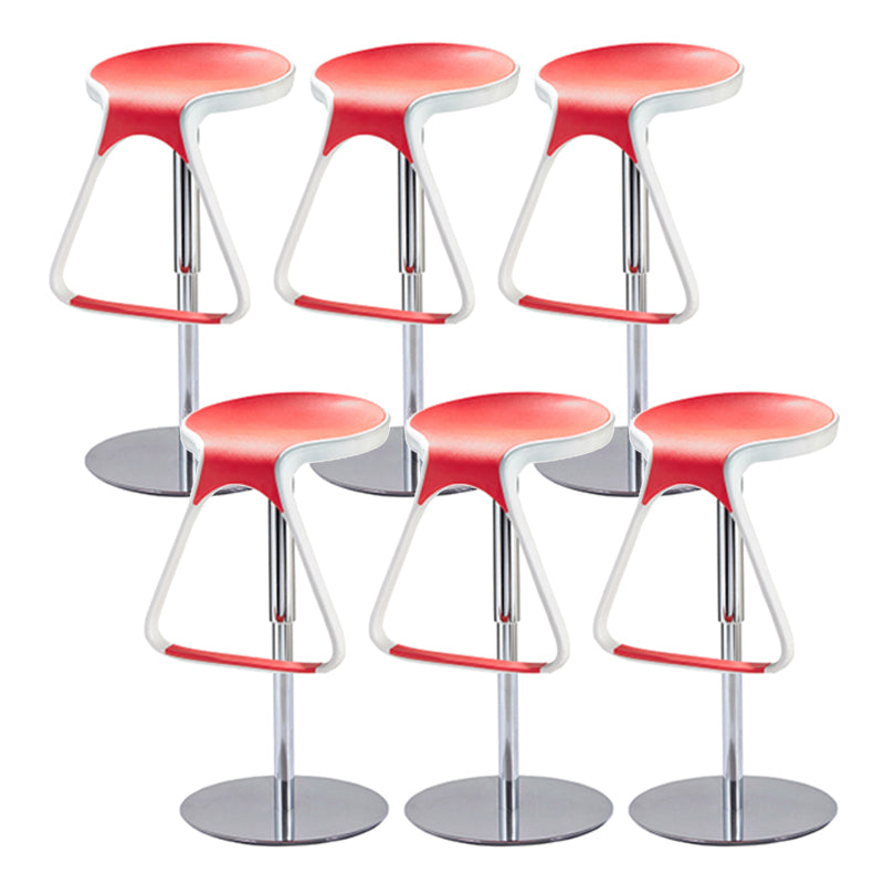 Taburete de plástico para mostrador, taburete de bar moderno de altura ajustable con reposapiés