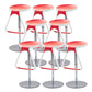 Taburete de plástico para mostrador, taburete de bar moderno de altura ajustable con reposapiés