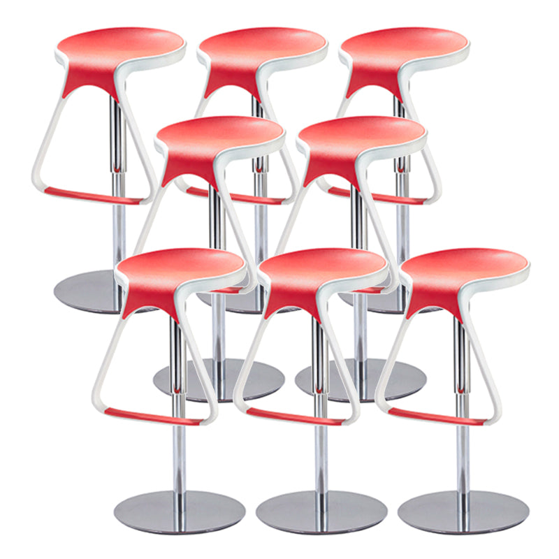 Taburete de plástico para mostrador, taburete de bar moderno de altura ajustable con reposapiés