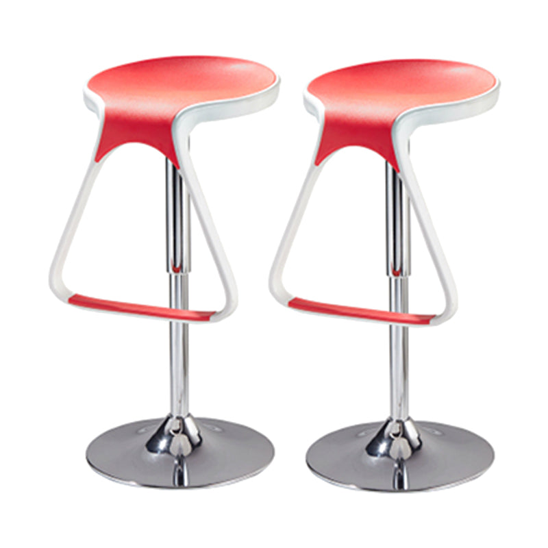 Taburete de plástico para mostrador, taburete de bar moderno de altura ajustable con reposapiés