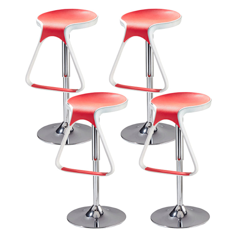 Taburete de plástico para mostrador, taburete de bar moderno de altura ajustable con reposapiés