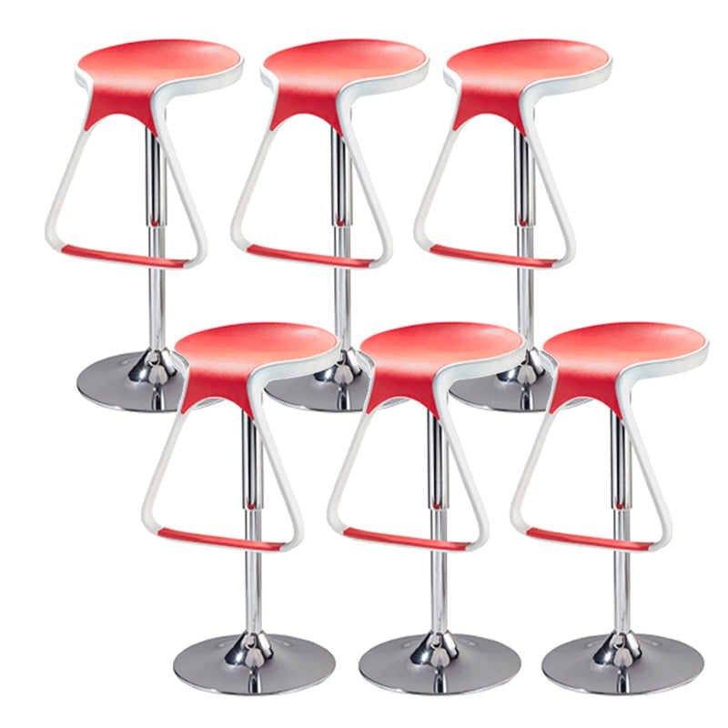 Taburete de plástico para mostrador, taburete de bar moderno de altura ajustable con reposapiés