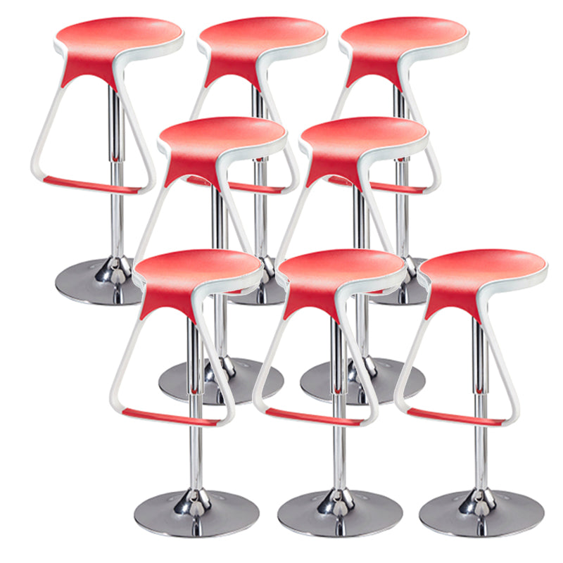 Taburete de plástico para mostrador, taburete de bar moderno de altura ajustable con reposapiés
