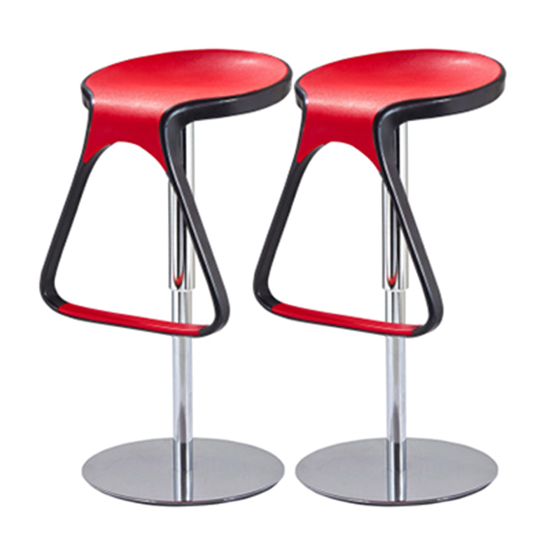 Taburete de plástico para mostrador, taburete de bar moderno de altura ajustable con reposapiés