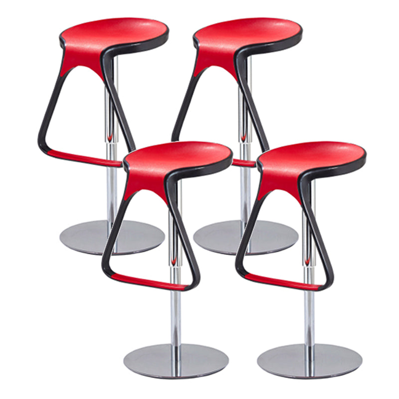 Taburete de plástico para mostrador, taburete de bar moderno de altura ajustable con reposapiés