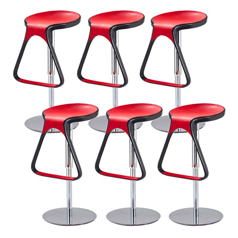 Taburete de plástico para mostrador, taburete de bar moderno de altura ajustable con reposapiés
