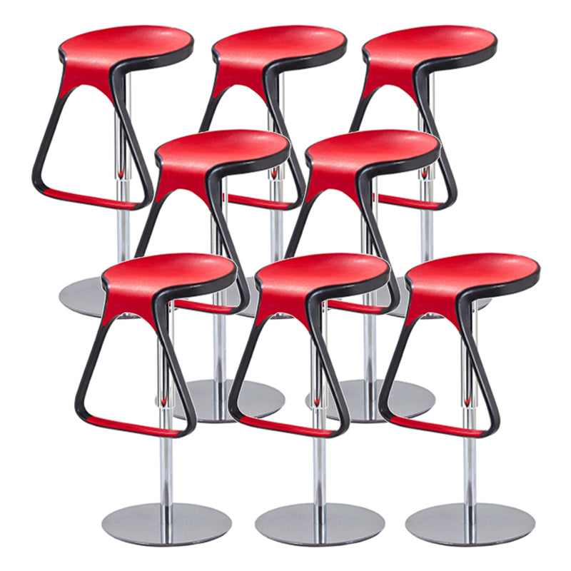 Taburete de plástico para mostrador, taburete de bar moderno de altura ajustable con reposapiés