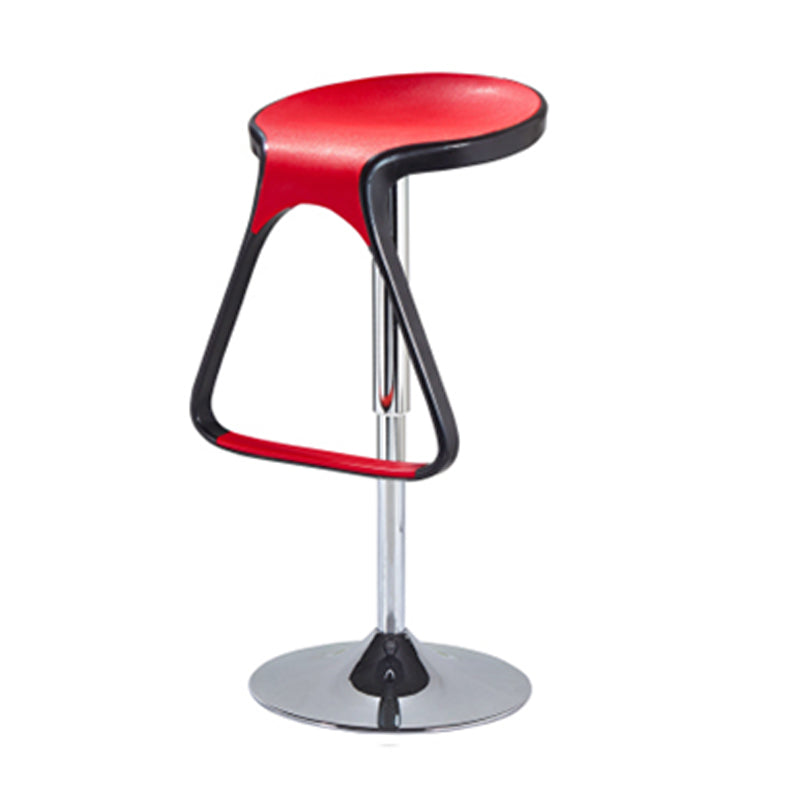 Taburete de plástico para mostrador, taburete de bar moderno de altura ajustable con reposapiés
