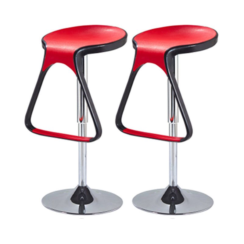 Taburete de plástico para mostrador, taburete de bar moderno de altura ajustable con reposapiés