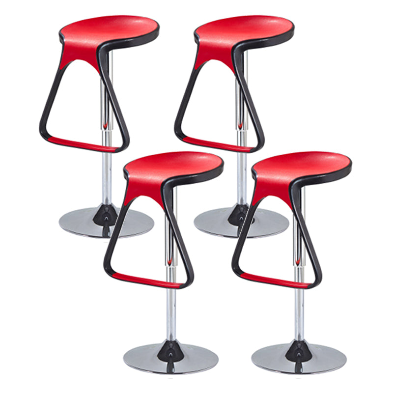 Taburete de plástico para mostrador, taburete de bar moderno de altura ajustable con reposapiés