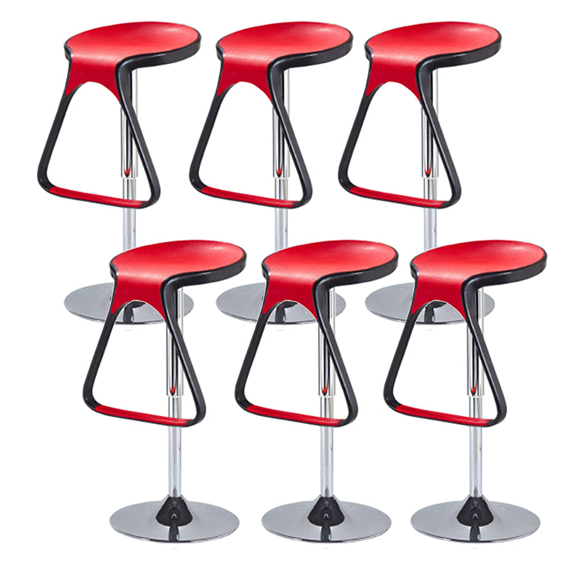 Taburete de plástico para mostrador, taburete de bar moderno de altura ajustable con reposapiés