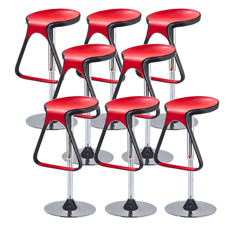 Taburete de plástico para mostrador, taburete de bar moderno de altura ajustable con reposapiés