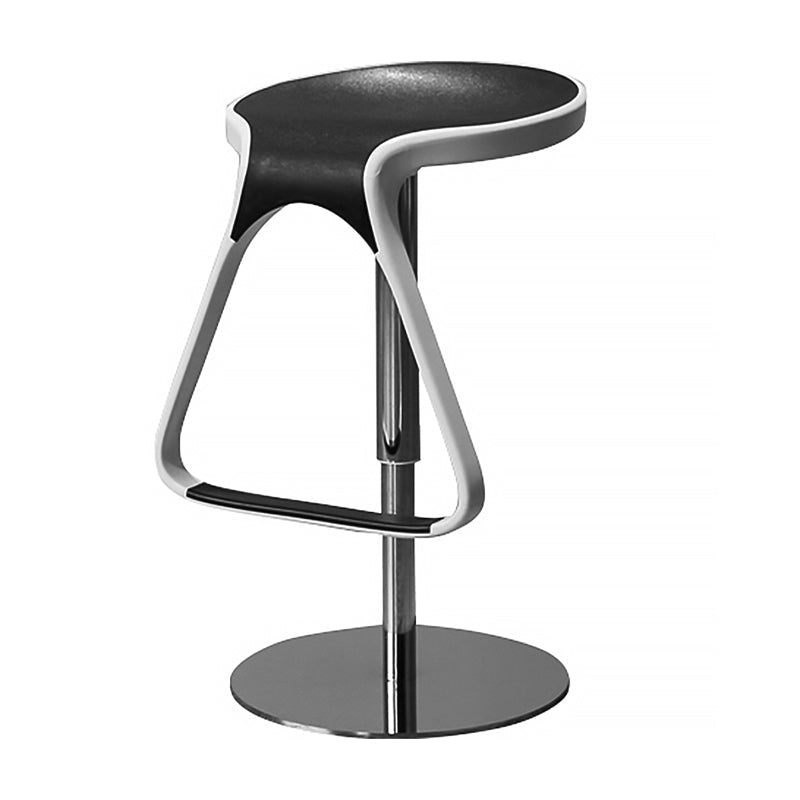 Taburete de plástico para mostrador, taburete de bar moderno de altura ajustable con reposapiés