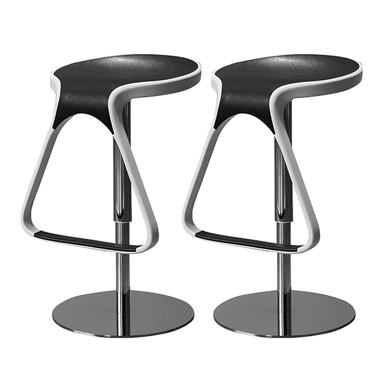Taburete de plástico para mostrador, taburete de bar moderno de altura ajustable con reposapiés