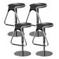 Taburete de plástico para mostrador, taburete de bar moderno de altura ajustable con reposapiés