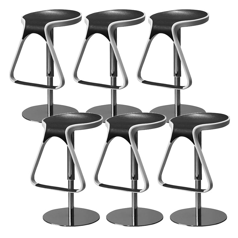 Taburete de plástico para mostrador, taburete de bar moderno de altura ajustable con reposapiés