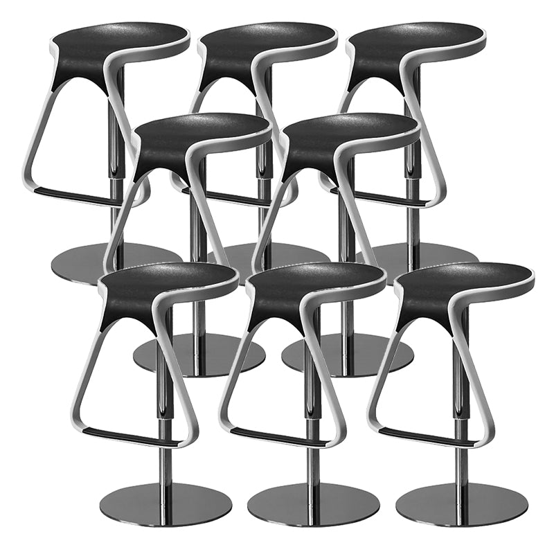Taburete de plástico para mostrador, taburete de bar moderno de altura ajustable con reposapiés