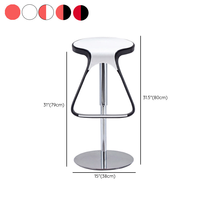 Taburete de plástico para mostrador, taburete de bar moderno de altura ajustable con reposapiés