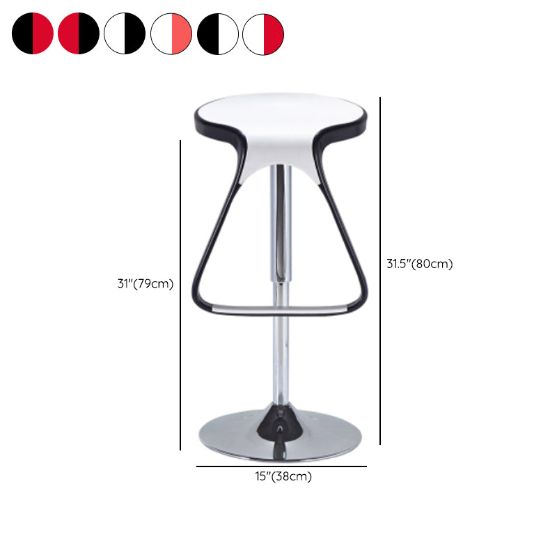 Taburete de plástico para mostrador, taburete de bar moderno de altura ajustable con reposapiés