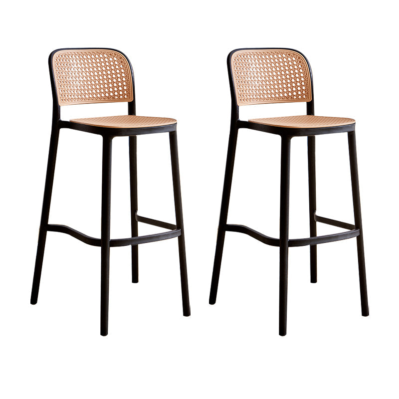 Sgabello da banco di plastica in stile moderno sgabello sul retro con poggiapiedi