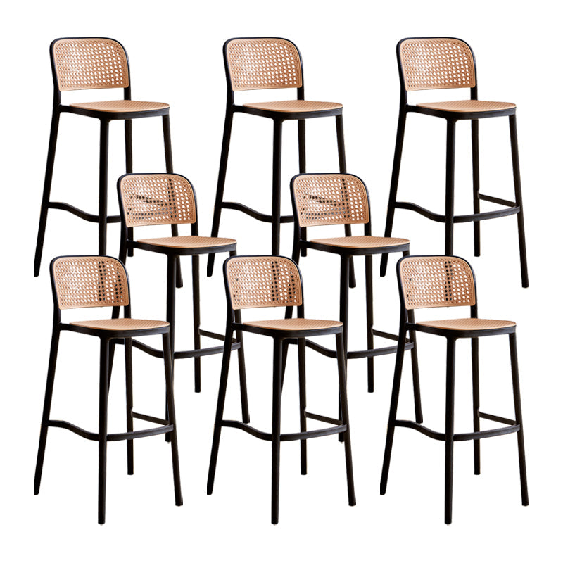 Sgabello da banco di plastica in stile moderno sgabello sul retro con poggiapiedi