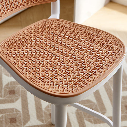 Modern Style Plastic Counter Stool Low Back Barstool with Footrest