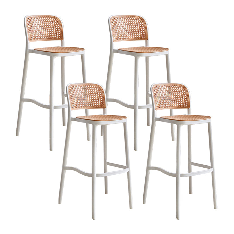 Sgabello da banco di plastica in stile moderno sgabello sul retro con poggiapiedi